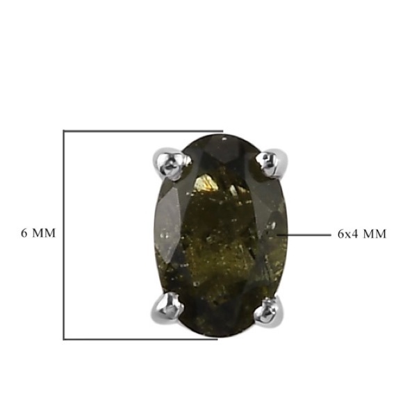 NWT Gorgeous Moldavite Studs in .925 Sterling! ⭐️ - Picture 4 of 4
